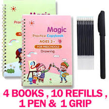 SANK MAGIC PRACTICE COPYBOOK | Writing Practice Book for Children, Best Book for Kids Writing Practice, 4 Books 10 Refills 1 Pen